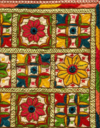 Antique Indian Stiched Fabric